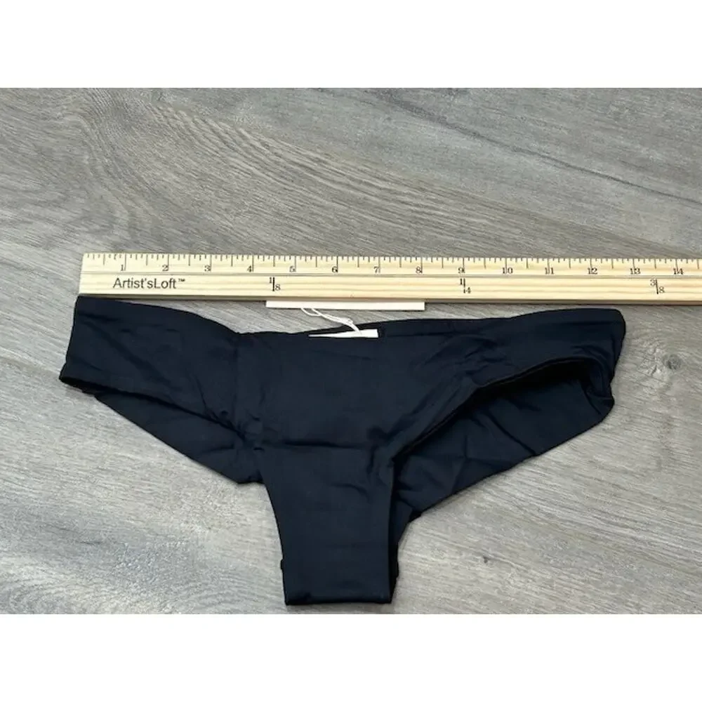 Eberjey Womens So Solid Coco‎ Bikini Bottom Low Rise Cheeky Black Size XS NWT - Picture 8 of 9